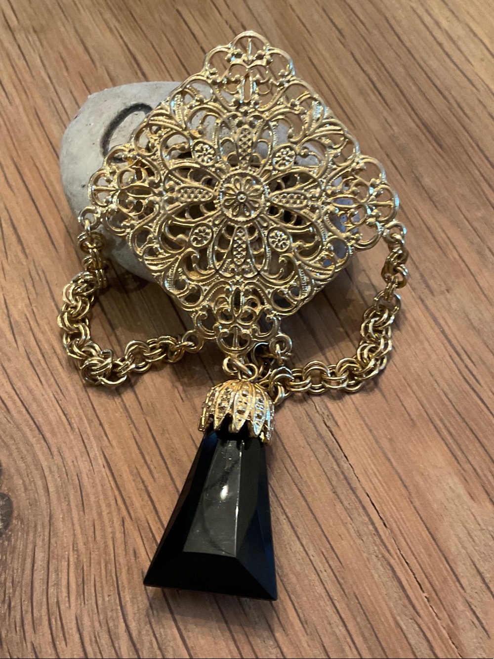 Victorian Revival Style Filigree Swag Brooch